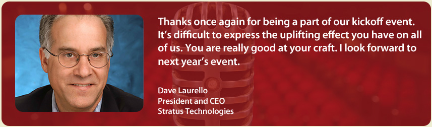 Dave Laurello, Stratus Technologies | Richard Laible Trade Show Presenter Corporate Emcee